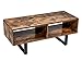 AMOAK Industrial TV Stand with Storage Shelf for Living Room, TV Console Storage Cabinet, Retro Coffee Table Easy Assembly, Retro Brown