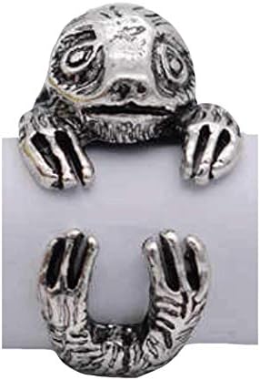 Sloth Ring. Animal Jewellery Adjustable, In an Organza Bag, Men/Women/Teenager