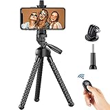▶【Leichtes und vielseitiges Handstativ】- Der Yeuligo Kamera Stativ wiegt nur 9oz(260g) und ist 11 Zoll(28 cm) groß. Es ist tragbar und einfach in der Tasche oder Aktentasche zu verstauen. Ausgestattet mit überlegenen flexiblen Beinen kann es sogar als iPad- oder Tablet-Ständer für gelegentliche private Fotos verwendet werden. Was Sie bekommen - 1x Handy Stativ; 1x Handyhalter ; 1x GoPro Adapter; 1x kabelloser Fernauslöser.