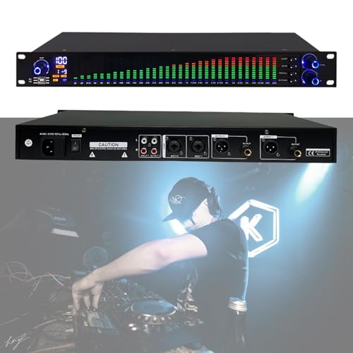 Ecualizador Digital Profesional para KTV, Regulador de Audio Digital de 31 Bandas con Pantalla LED de Espectro, Entrada para Reverberador Doméstico y Karaoke (Tamaño: EQ-777S) miniatura 1
