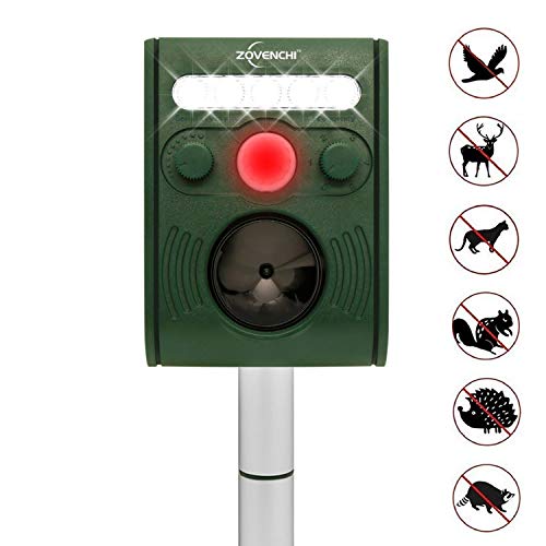 ZOVENCHI Solar Ultrasonic Waterproof Animal Repeller Review Solar