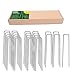 UPMCT 12 Inch Galvanized Garden Landscape Staples Stakes, 25 50 100 PCS Anti-Rust Garden Staples Tent Ground Stakes U-Shaped Landscape Pins for Secure Lawn Fabric, Decoration (25, 12 Inch)
