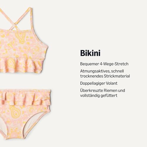 Amazon Essentials x Sofia Grainge Baby Mädchen Zweiteiliger Badeanzug, Muschelrosa, kunstvolles Paisley, 18 Monate