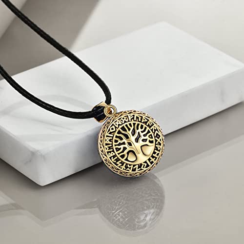 KZX Harmony Ball Necklace for Pregnancy Gold-Plated Copper Angel Caller Bell Pendant Music Bola Jewelry Gifts for New Mother Wife (Chain 36 inches)2