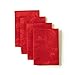 Benson Mills Poinsettia Legacy Damask Fabric Cloth Napkins for Holiday, Winter, and Christmas Tablecloths (Poinsettia Legacy Red, 18