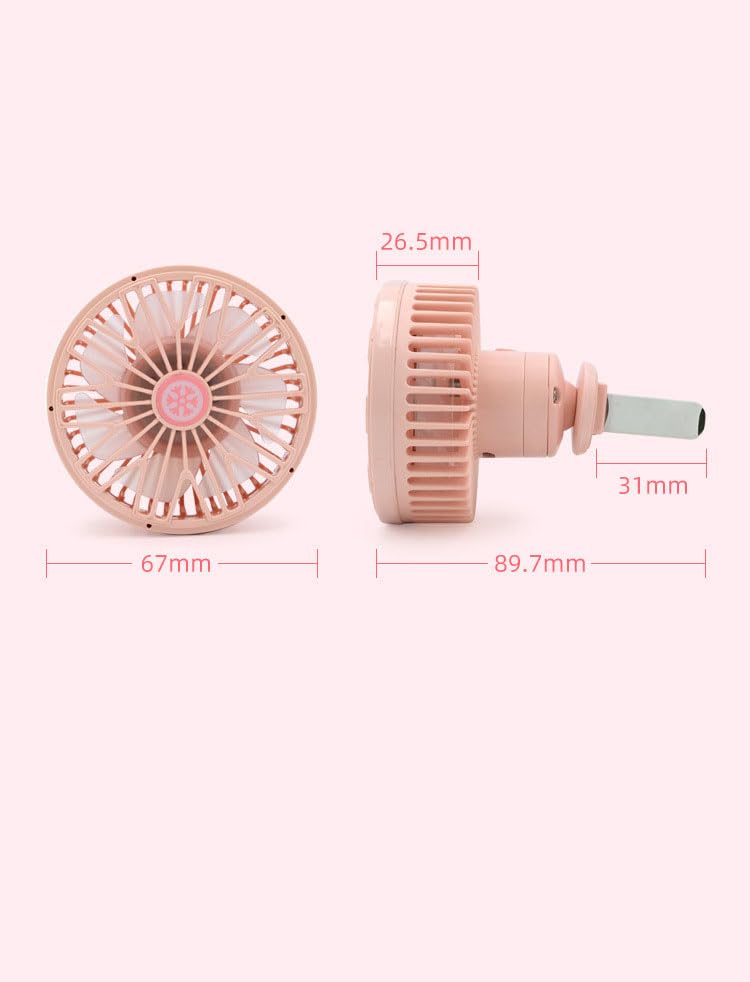 Ykybhx 1PCS USB Car Fan 360° Rotatable Cooling Air Fan 3 Speeds Car Cooling Clip Fans Low Noise Cars Vent Air Circulation Fans with Strong Wind for Vehicle Van Truck SUV RV 02