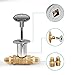 Stanbroil 1/2-Inch Straight Quarter-Turn Shut-Off Valve Kit for NG LP Gas Fire Pits with Polished Chrome Flange, 3-inch Key and 3/8 Male Flare x 1/2 NPT Fittings x 2