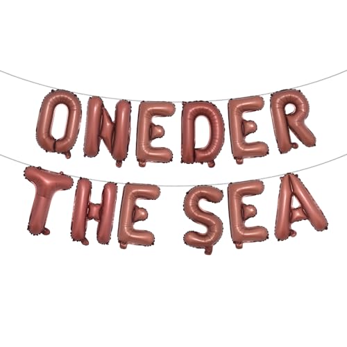 Image of Oneder The Sea First Birthday Decoration Oneder The Sea Party Favors Under The Sea Mermaid Party Backdrop Party Supplies Favors Balloon 1st Birthday Girl Decorations (ONEDER THE SEA Chocolate)