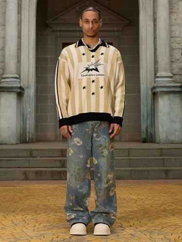 Streetwear Flower Jeans Pants Baggy Wide Leg Street Y2k Denim Trousers3