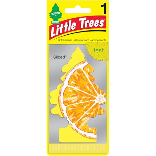 Image of Little Trees Sliced Air Freshener (Pack of 3) | Fresh Citrus Fragrance | Iconic Tree Hanging Design | For Car, Home, Wardrobe | Imported from USA