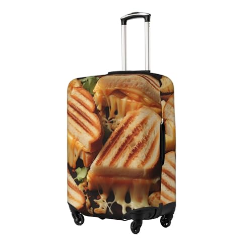 Cheese Sandwiches Travel Luggage Cover Suitcase Protector Washable Elastic Suitcase Cover Anti-Scratch Luggage Protector X-Large Travel Suitcase Baggage Cover Fits 18-32 Inch Suitcase2