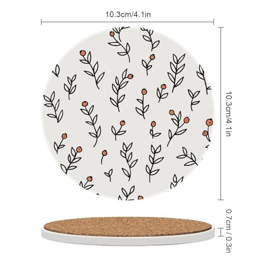 Dessous de verre en céramique dessiné à la main premium
