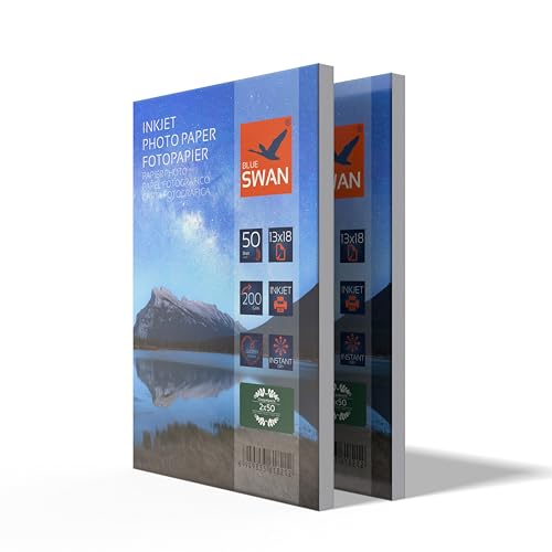 Papel Fotografico 13X18 Hp Marca BLUE SWAN