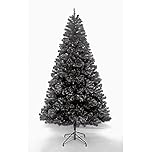 GSD Colorado Chrtistmas Xmas Tree - Green, Grey, Black, White, Frosted or Flocked (210cm (7ft), Black)
