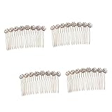 ELAYARD 4個満水晶装飾 太陽花ヘアコーム点 華やかで耐久性ある合金製 パーティー 卒園式 結婚式に 女性用創意ヘアアクセサリー