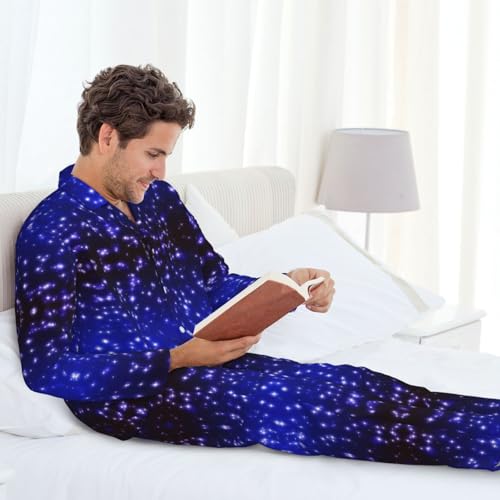 Ensemble de détente imprimé pyjama classique léger doux Bright Stars - 3