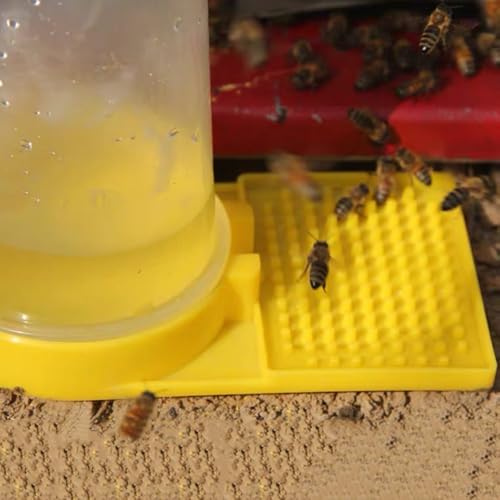 Image of 2 Pack Bee Water Feeder Beehive Beekeeping Water Beehive Entrance Feeder Drinking Beekeeping Butterfly Bath Bowl Bee Watering Station for Outdoor Garden Yard Decor