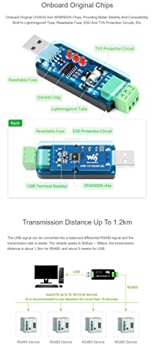 Convertidor USB a RS485 industrial que evita interferencias y cortes de datos a larga distancia 6