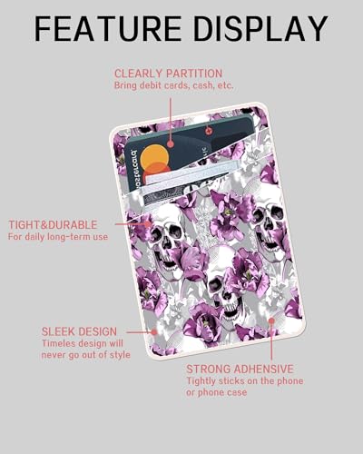 Soporte para tarjetas de crédito para funda de teléfono adhesivo 5