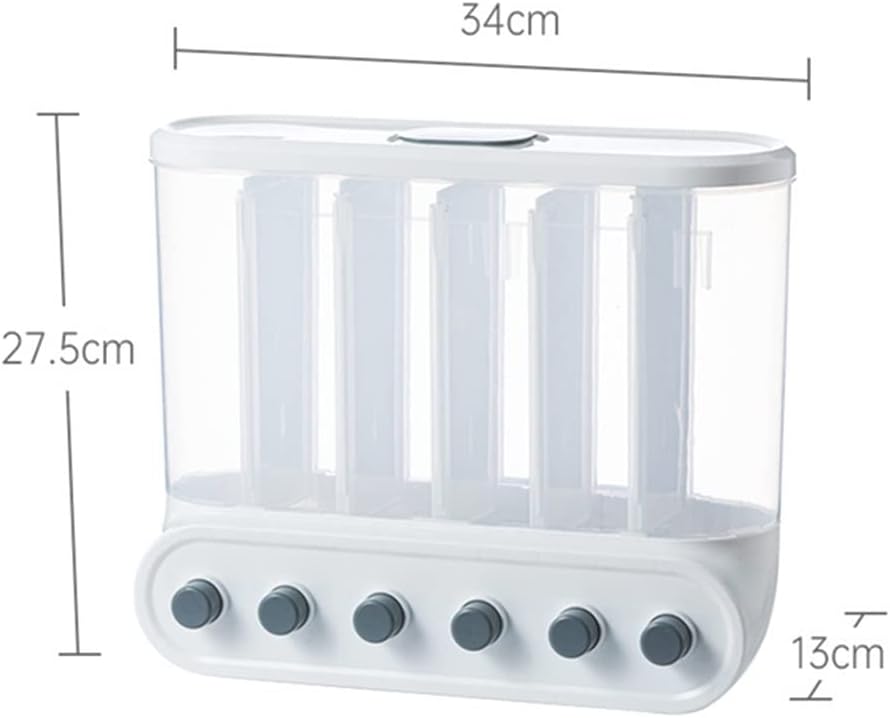 Wall Mounted Food Grains Storage Box Sealed Rice Cereal Dispenser Dry Container Grain Jar Bulk Tools