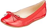 Buffalo ANNELIE Damen, Frauen Ballerinas,Klassische Ballerinas,BallerinaFlats,Sommerschuh,elegant,Schleife,Freizeit,RED (Rot)