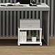 VEDECASA Desktop Drucker Stand 2-Tier Unter Schreibtisch Holz Drucker Regal Rustikale industrielle Bauernhaus Holz Speicher Buch Regal Tisch Organizer für Home Office Stilvolle Robuste (weiß)