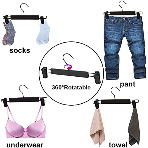 Trouser Hangers with Non-slip Adjustable Clips - Skirt Hangers (10 Pack), 10pack - Image 3