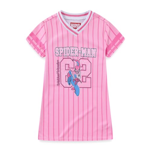 Marvel Spider-Man Girls Jersey Dress for Big Kids Pink