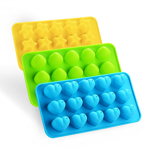 MUZIYU Silikonbackform 3er SetHerzen Cover