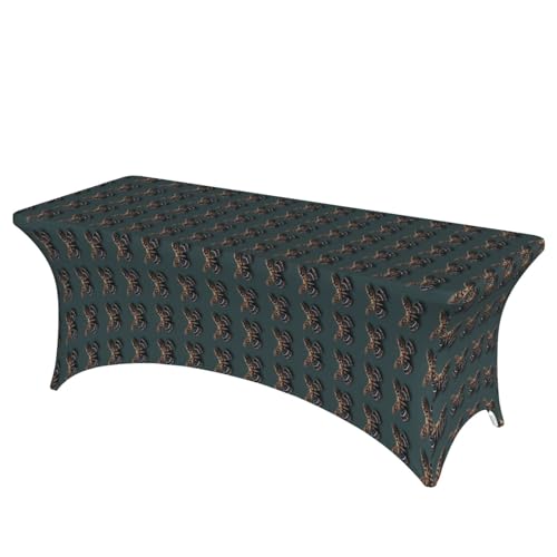 Nappe rectangulaire élastique papillon de nuit pour buffet
