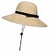 Janrely Women Floppy Sun Beach Straw Hats Wide Brim Packable Summer Cap (Beige)