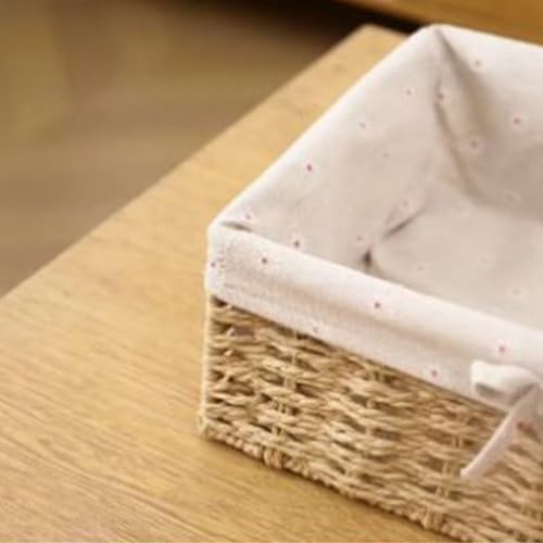 Cesta de frutas de ratán rectangular para almacenamiento rústico de pan 8