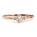 Gieschen Jewelers"Rosa" .925 Sterling Silver CZ Dainty Princess Ring