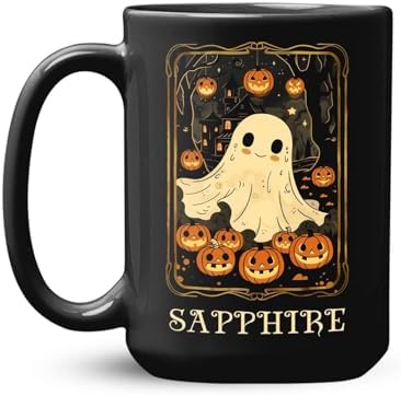 Ghost Cup, Personalized Halloween Themed Coffee Mug 11oz 15oz, Gi...