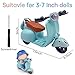 LUFZFEU Doll Accessories, Electric Scooter Toy with Lights & Music Rotate 360°, 5 Colors Available Cute Motorcycles for Dolls, Decor Desktop Ornaments for Doll Collectors Battery Not Included (Blue)