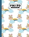 Photo Album: Album, Large Photo Albums with Writing Space Memo, Extra Large Capacity Picture Album, Family, Baby, Wedding, Travel Photo Book, 120 Pages | Rainbows Owls Cover by Nikolai Vogel