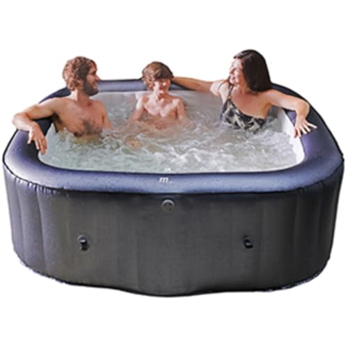 Mspa Whirlpool Otium 185 x 185 x 68 cm – Whirlpool Hinchable para 6 Personas con 125 chorros de Masaje, 6 boquillas de hidromasaje, calefacción PTC