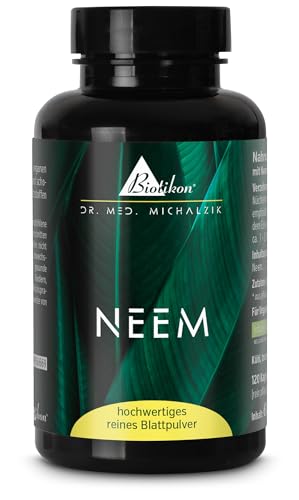 Neem nach Dr. med. Michalzik – 120 vegane Kapseln mit hochwertigem Neemblattpulver - ohne Zusatzstoffe - von BIOTIKON®