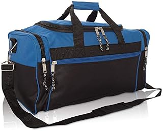 DALIX 21" Blank Sports Duffle Bag Gym Bag Travel Duffel with Adjustable Strap