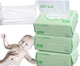 Baby Child Dry Wipe Soft Dry Cotton Wipes 3 Packs 300 Count,Disposable Cleansing Cloths,Great for...