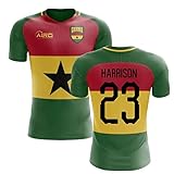 Designed for Supporters Airosportswear 2022-2023 Ghana Flag Concept Football Soccer T-Shirt Trikot (Harrison Afful 23)