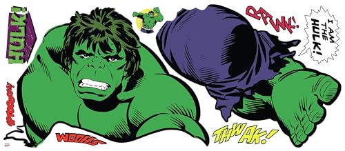Sticker Géant Hulk Autocollant Mural Salon Comics Marvel Repositionnable - 4