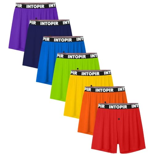 Men's Boxer Briefs Bamboo Rayon Boxers for Men Breathable and Cool Men's Boxer Shorts with Button Fly Multipack