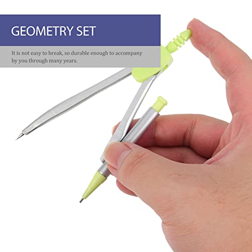 Operitacx Kit de ferramentas de geometria ferramentas de desenho de geometria de metal incluindo rég