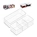 Produktbild DAGORD 2 Stück Schminktisch Organizer für Schublade 1-Fach und 3-Fächer Stapelbare Kosmetik-Organizer Schubladen Organizer aus Klarem Kunststoff Kosmetik Aufbewahrungsbox Makeup Organizers - 23x9x6cm