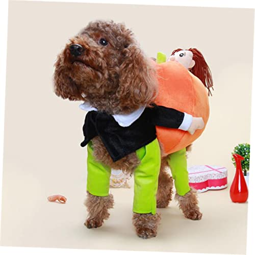 Disfraz de calabaza para perro pequeño Halloween miniatura 3