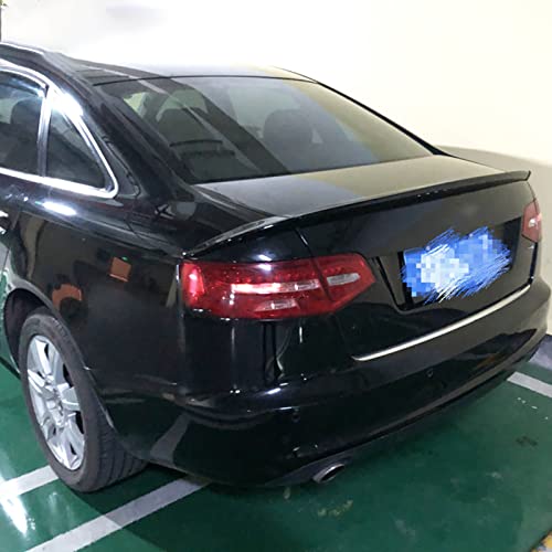 MADALLO Aileron ArrièRe De Voiture Abs pour AU-DI A6 C6 2007-2011, Aileron De Couvercle De Coffre, Aileron De Toit ArrièRe(Noir Brillant) Cover