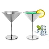 SODIAL 200 Ml Edelstahl Wein Glas Becher Champagner Becher Cocktail Gl？Ser Whisky Cup Party Barware KüChen Utensilien