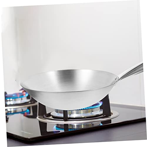 Wok de acero inoxidable con tapa y diseño simple miniatura 4