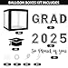 Graduation Decorations 2025 Graduation Party Decorations Set of 4 Boxes with 144pcs Balloons Arch Garland Kit Party Supplies for Any Grades Black